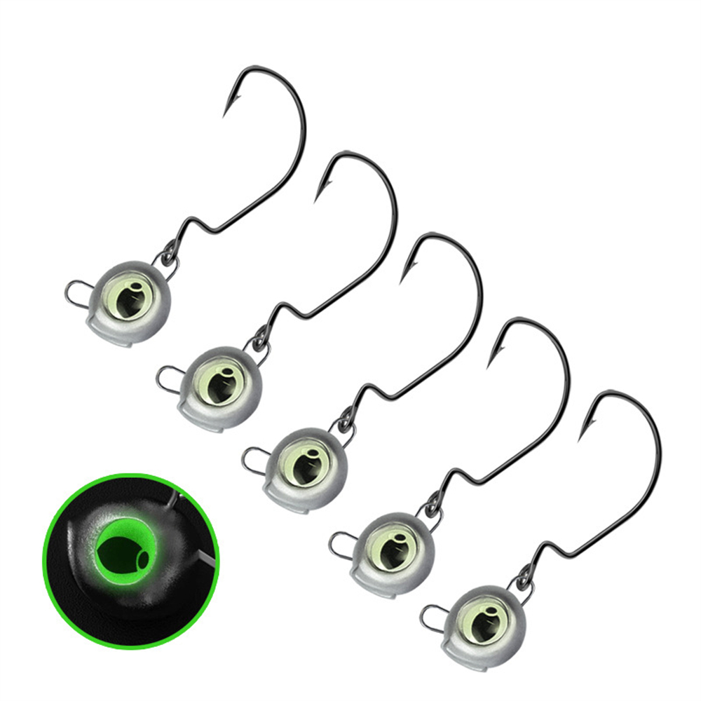 10pcs Weedless Jig Heads with  - огляд і ціна Fishing Hook Weedless