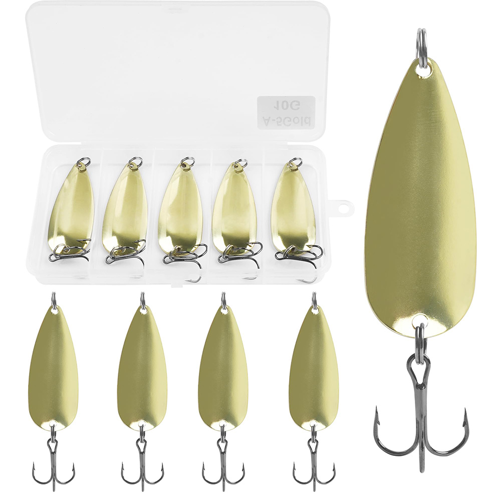 5Pcs Fishing Spoons Metal Fish - огляд і ціна Fishing Hook Treble