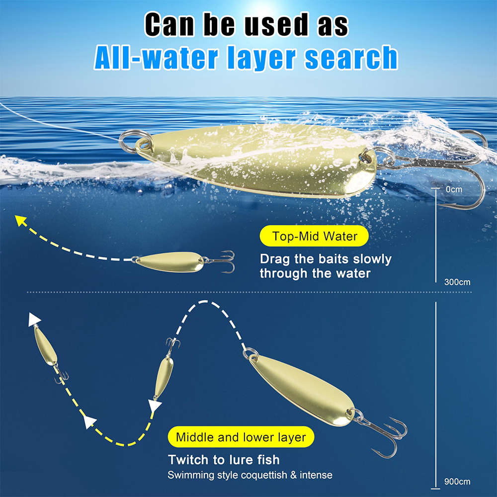 5Pcs Fishing Spoons Metal Fish - огляд і ціна Fishing Hook Treble