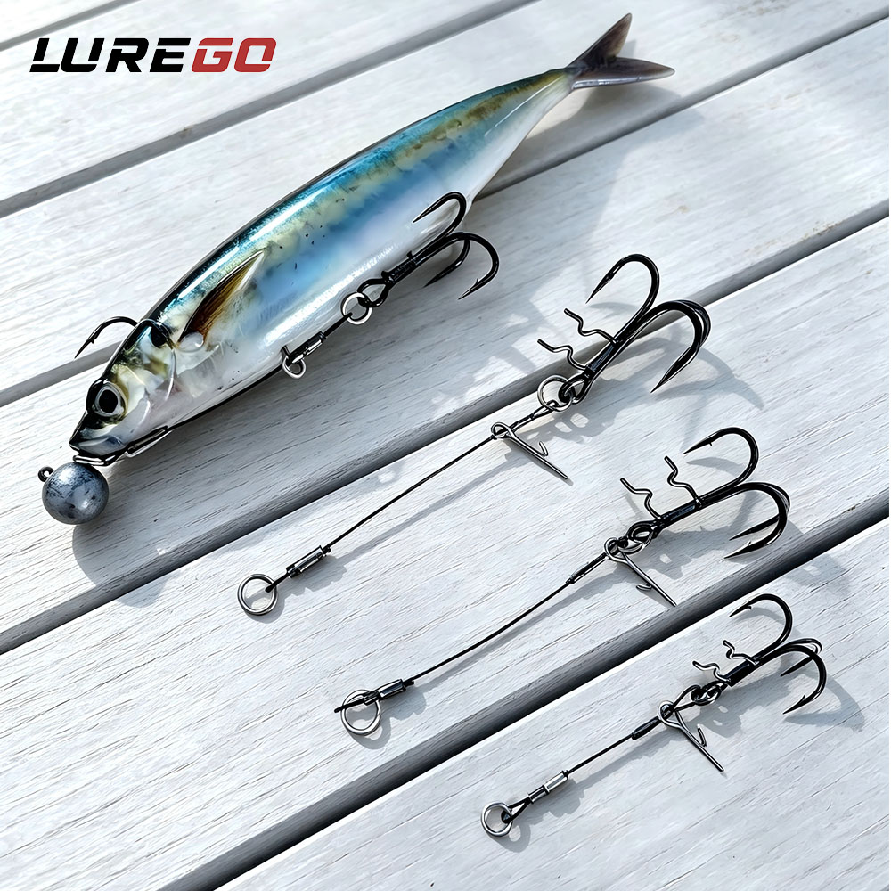 LUREGO 2Pcs Stinger Rig T-Bell - огляд і ціна Fishing Hook Weedless