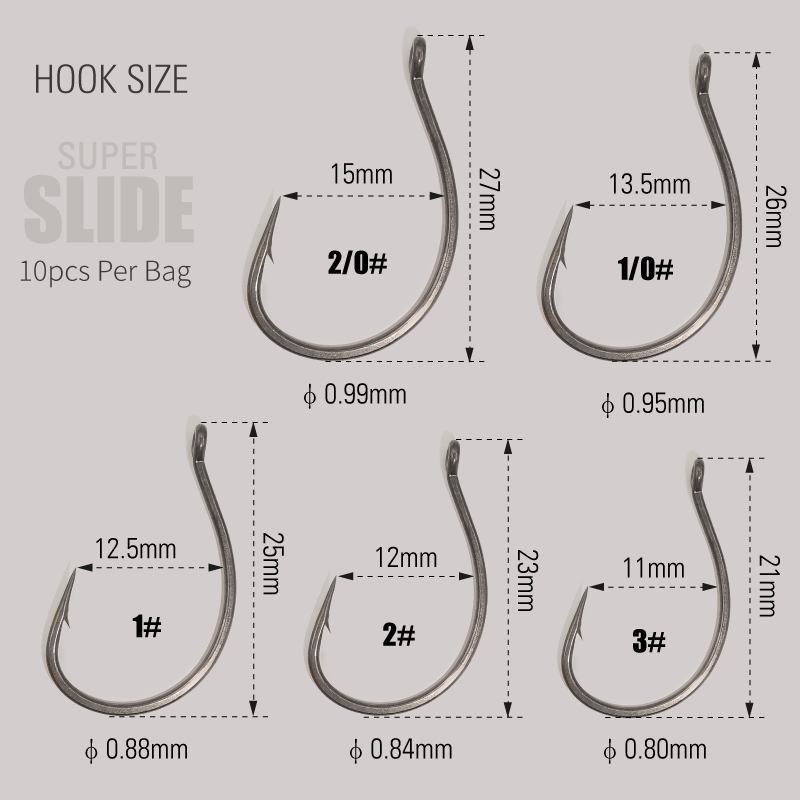 LUREHOLIC PTFE Super Slide Wac - огляд і ціна Fishing Hook Barbless